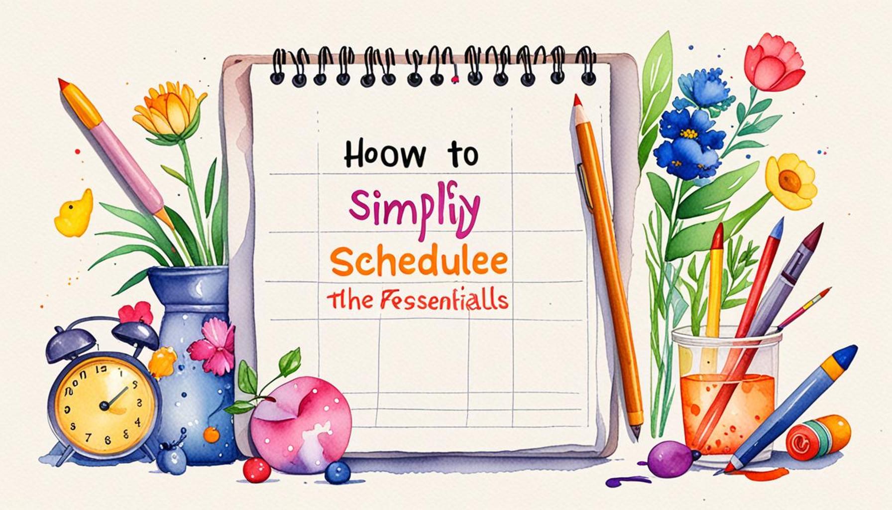 Streamline Your Schedule Focus on Essentials and Simplify Tasks
